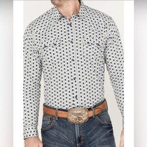 Cody James Marietas Geo Stripped Pearl Snap Western Shirt Mens Small Authentic